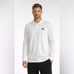 BNWT ADIDAS White Long Sleeve Polo Shirt